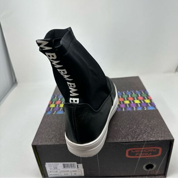 Bernie Meg Platform Sneaker Black Stretch Mid Boot - Picture 6 of 6